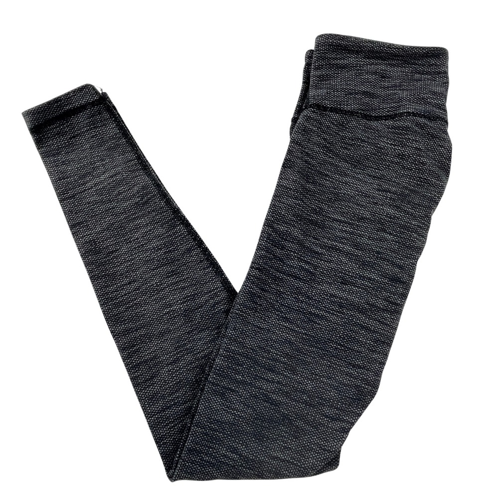 Lululemon Wunder Under Tight Size 4 Full Length Black Heather Leggings Yoga Pant